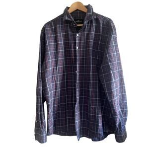 Rodd & Gunn oxford  long sleeve button up blue and red  size xxl